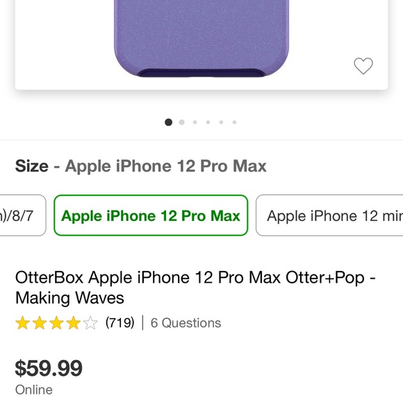 Otterbox popsocket iPhone 12 Max Pro phone case - Picture 6 of 6